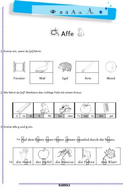 Fiches d'exercices sons - Allemand