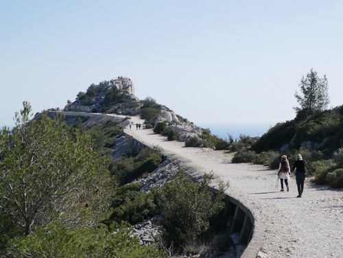 En chemin vers le belvédère