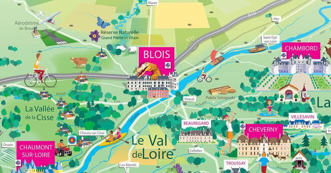 Carte du territoire Blois-Chambord - Val de Loire | Office de Tourisme Blois  Chambord - Val de Loire