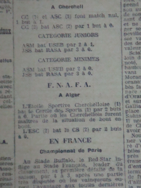 18.12.1927 Etoile Sportive Cherchelloise-CS 2-0