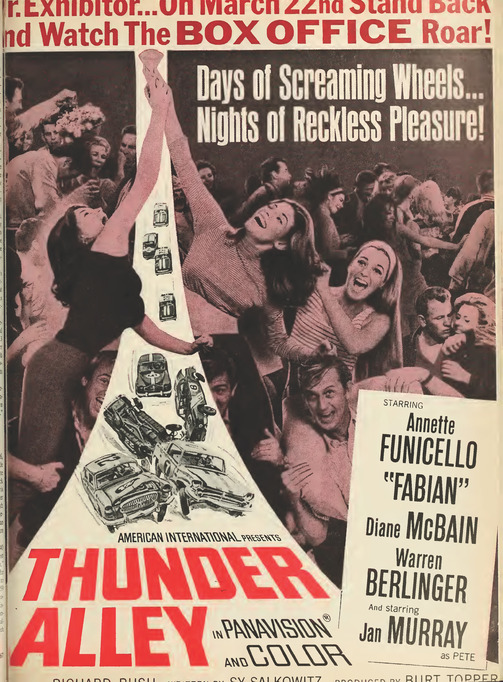 THUNDER ALLEY BOX OFFICE USA 1967