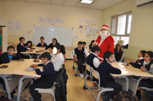 La venue du Père Noël au collège