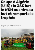  2022-2023 Coupe d'Algérie U15 JSK Vainqueur