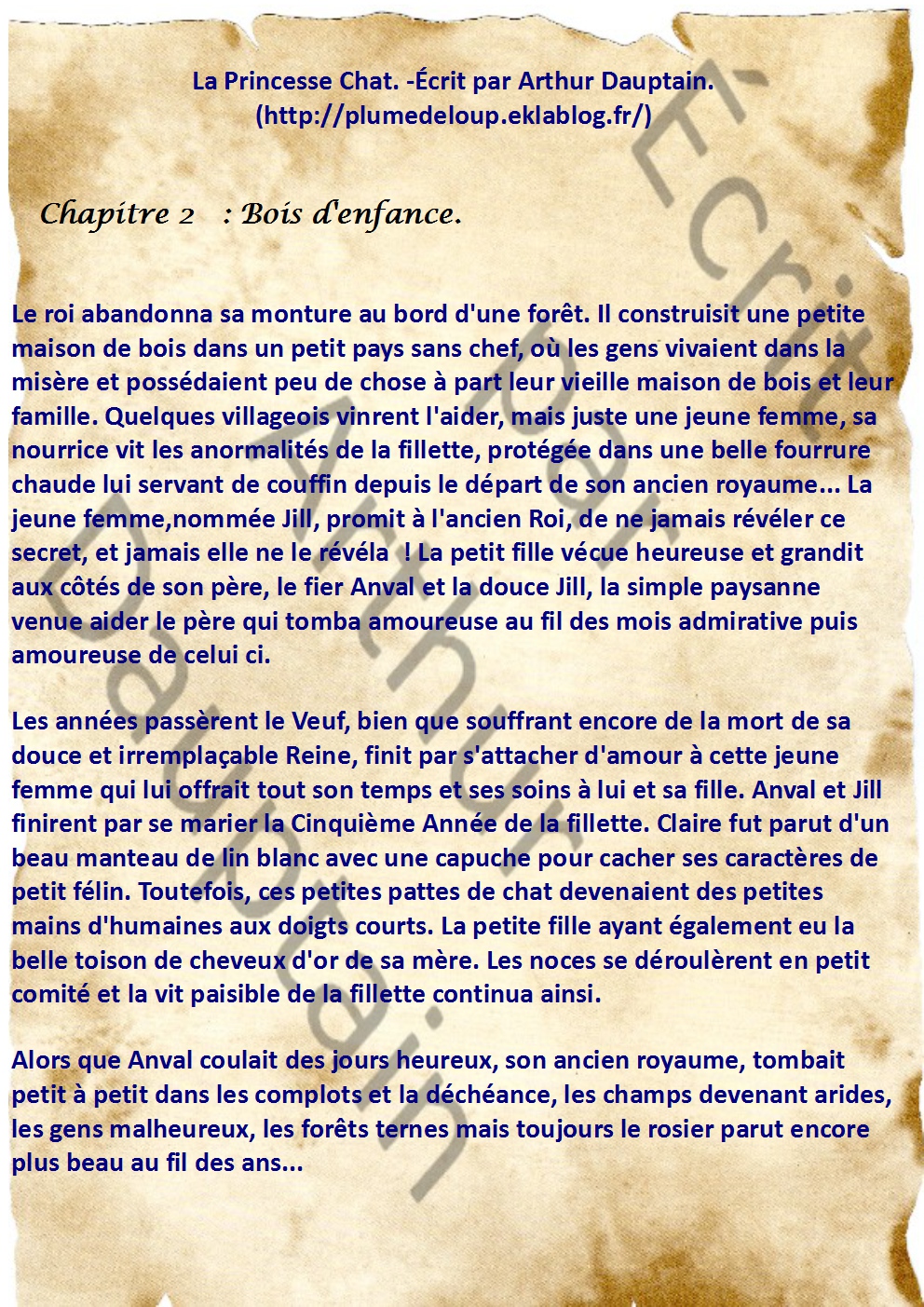 La Princesse Chat: Chapitre 2, Bois d'Enfance