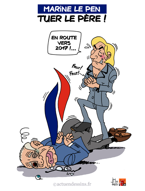 Marine Le Pen a tué le père, mais elle a gardé le pire.  Après Morano, Marine Le Pen dérape sur de Gaulle et l'Algérie française.