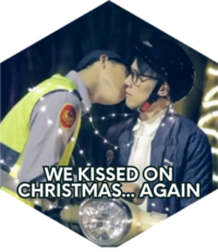 We kissed on Christmas... again