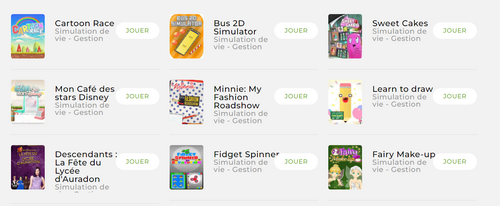 liste de jeux de simulation sur Mobijeux