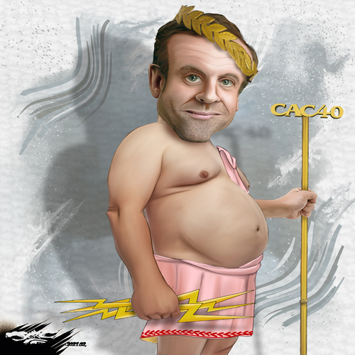 dessin de JERC du jeudi 25 février 2021 caricature Emmanuel Macron à pris de la densite le president prends de la brioche nous on a rien dans les poches www.facebook.com/jercdessin https://twitter.com
