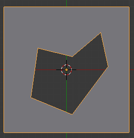 Le trou dans le plan vu en Object Mode