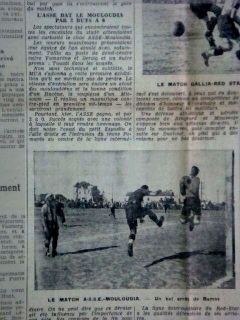 Dimanche 12.9.1937 Amical à st eugène ASSE-MCA 2-0