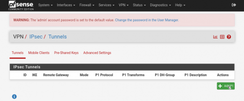 VPN IPsec de site-à-site avec PFSENSE