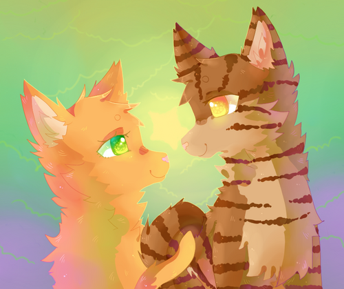 Poil d'Ecureuil et Griffe de Ronce (Squirrelflight and Brambleclaw)