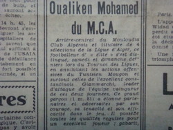Oualiken MCA 1951-1952