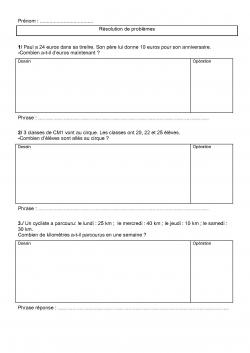 résolution de problèmes école CE CM