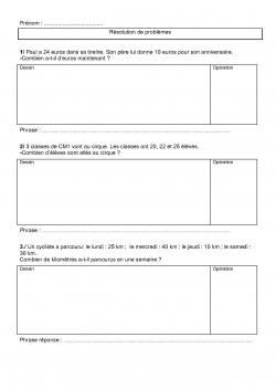 résolution de problèmes école CE CM