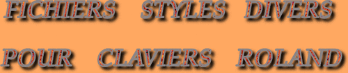  STYLES DIVERS CLAVIERS ROLAND SÉRIE29691