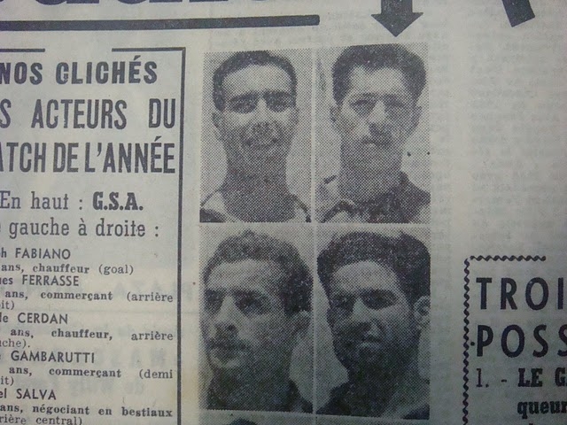 2.5.1954 Pour le titre GSA-MCA 0-0