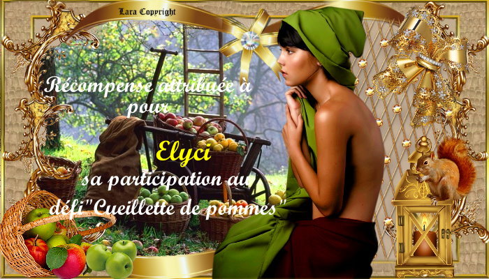 Récompenses pour le défi"La cueillette des pommes"