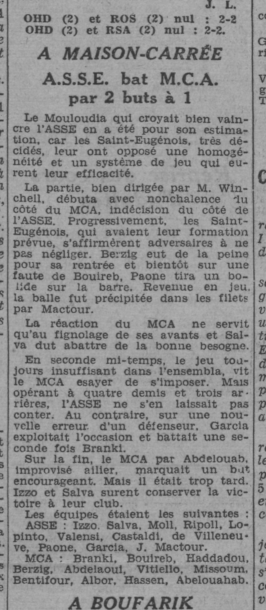 13.10.1940 à maison carrée ASSE-MCA 2-1