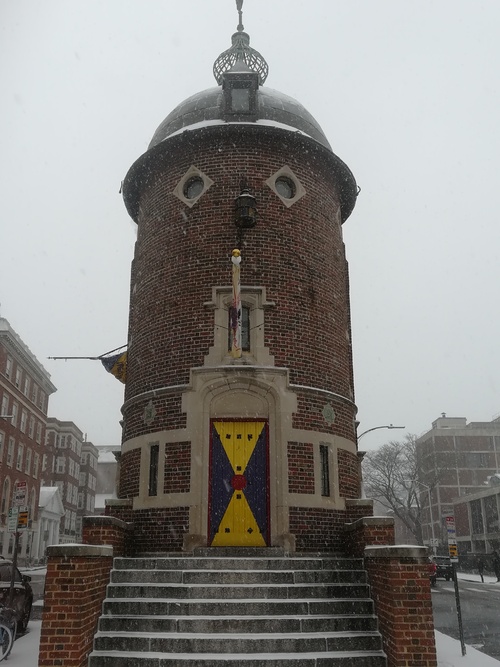 Harvard sous la neige
