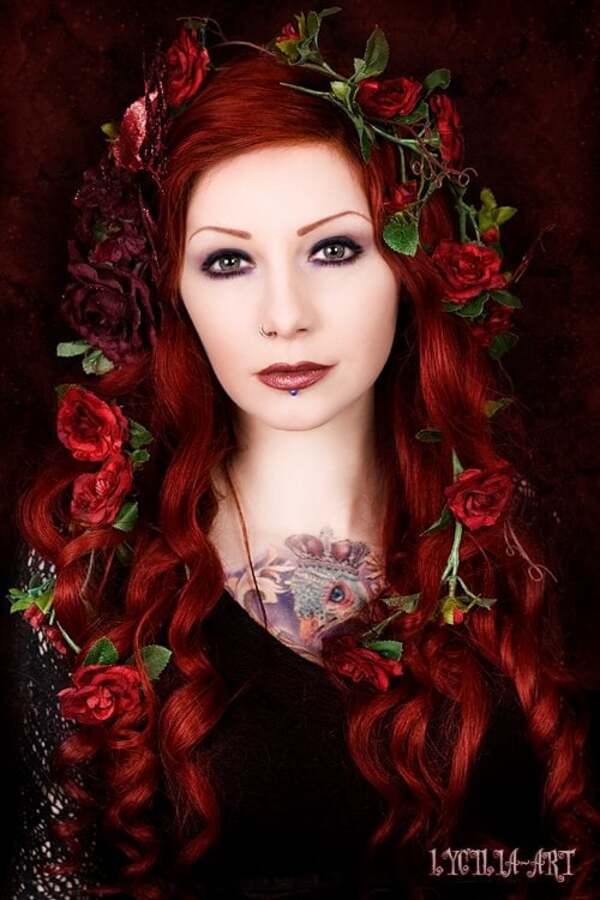 Red gothic hair