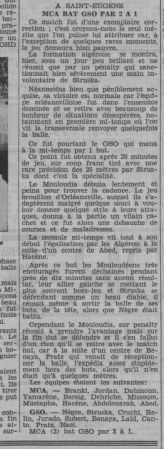 Dimanche 31.1.1937 à St Eugène MCA-GSO 2-1