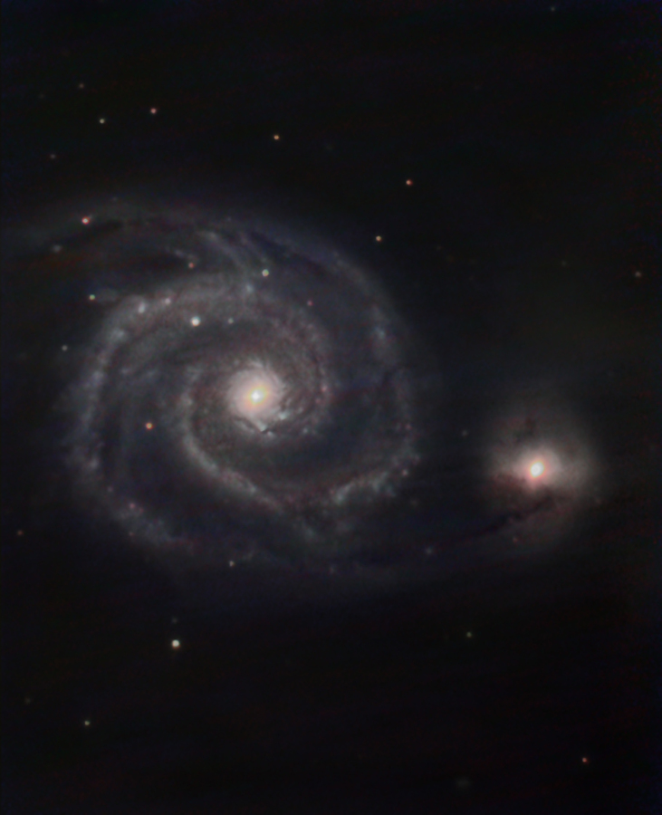 M51, 2 calques