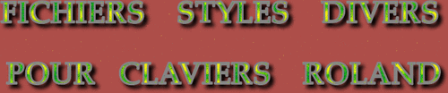  STYLES DIVERS CLAVIERS ROLAND SÉRIE 10499