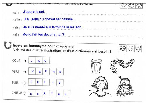 Vocabulaire: les homonymes