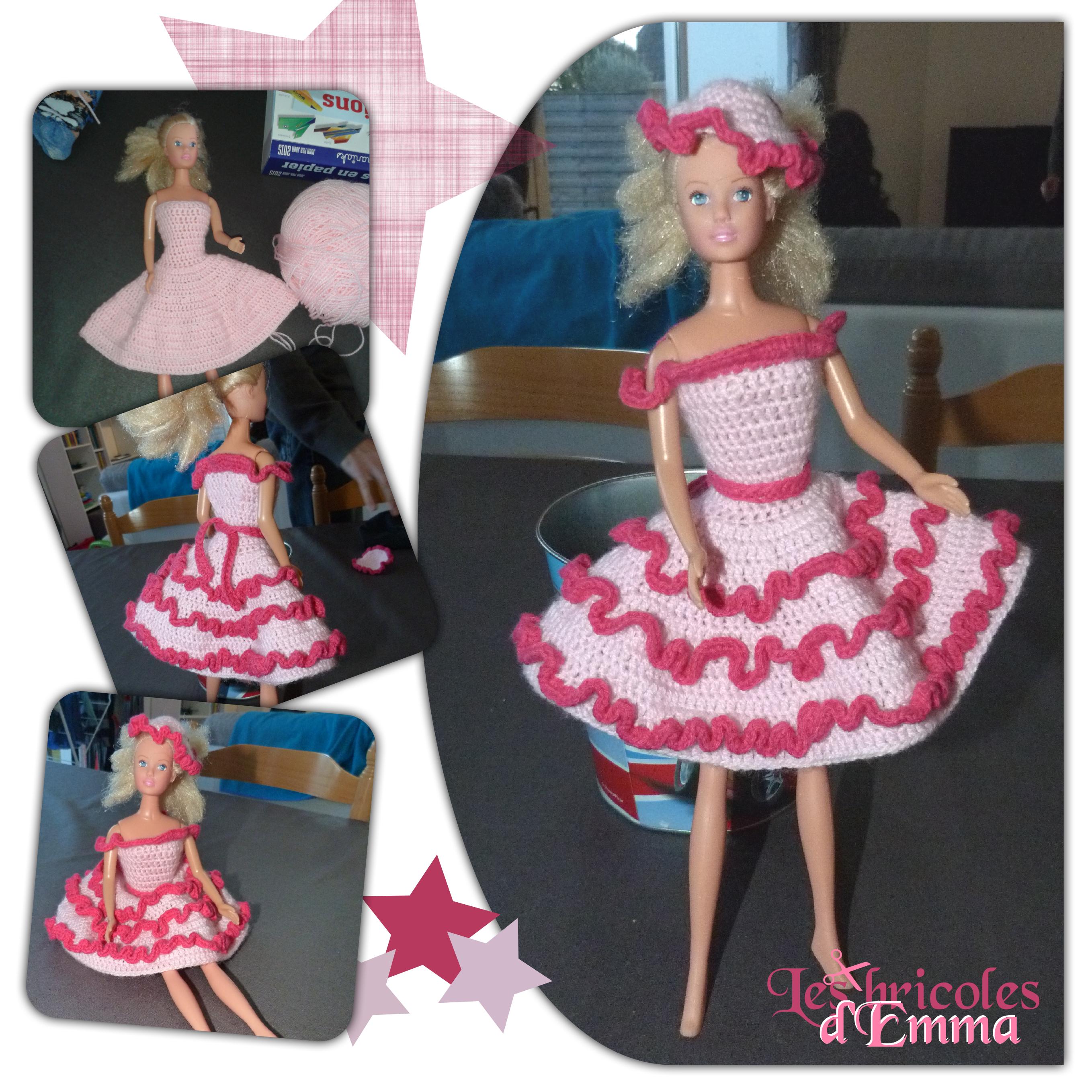 Une belle robe de soirée en crochet pour une Barbie - Les Bricoles d'Emma