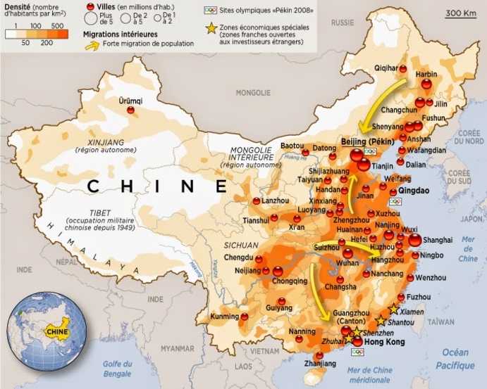 Résultat de recherche d'images pour "repartition population chine"