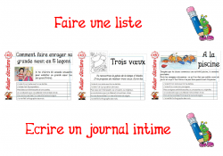 PROJET ATELIERS ECRITURE