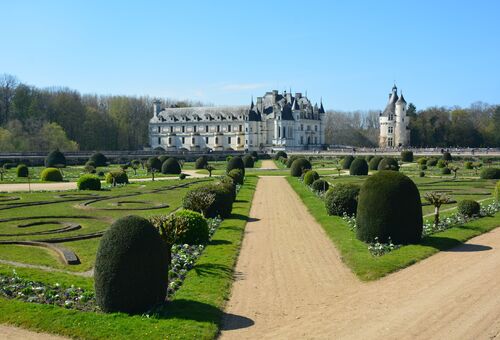 Le Parterre de Diane de Poitiers du Château de CHENONCEAU 