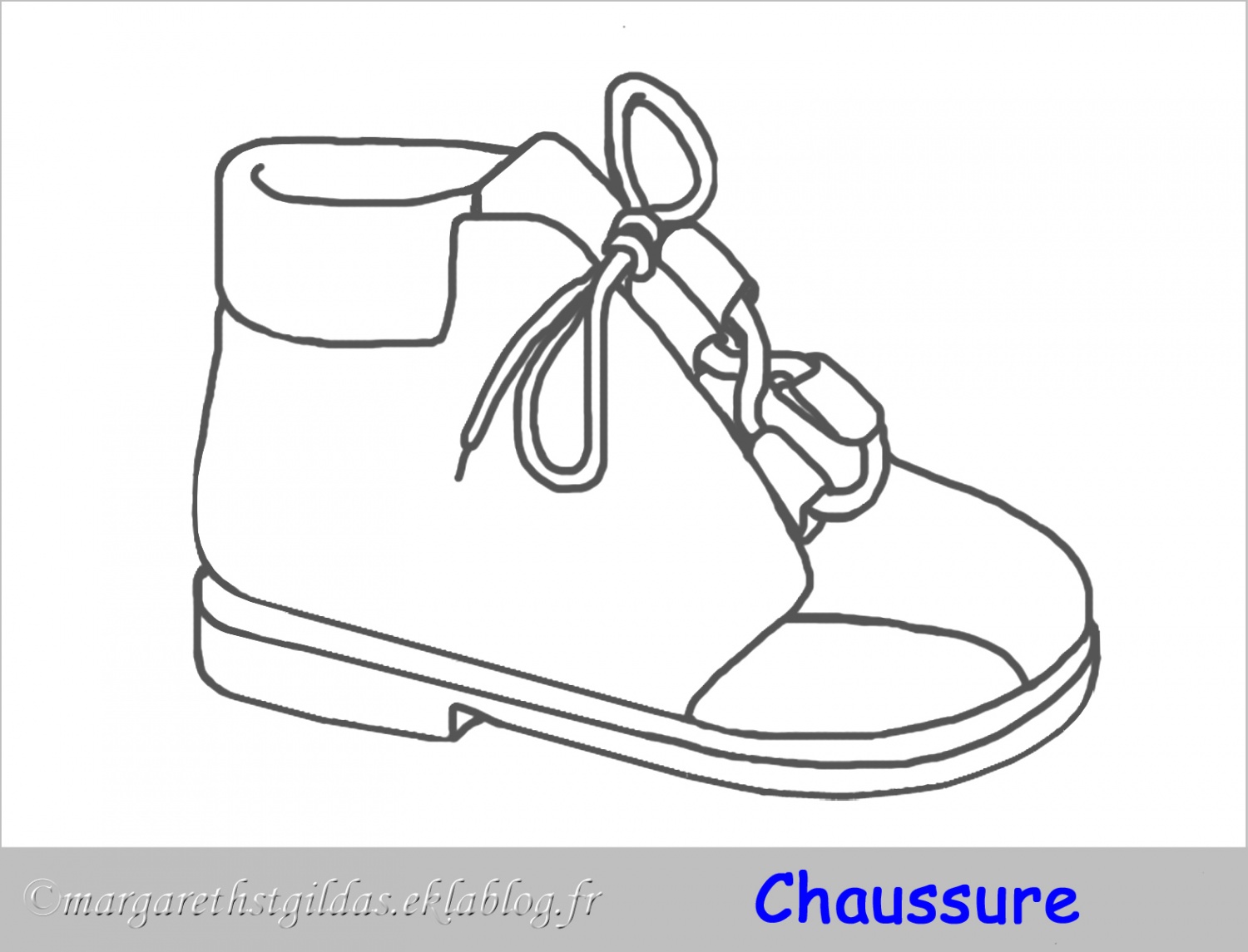 Coloriage : chaussure - margareth