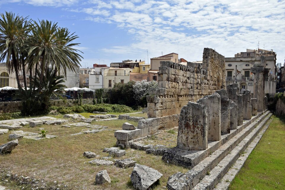 Syracuse - Ortigia - Ruines du temple d'Apollon