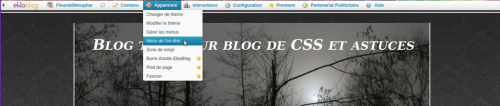 Comment mettre des menus sur le header ?