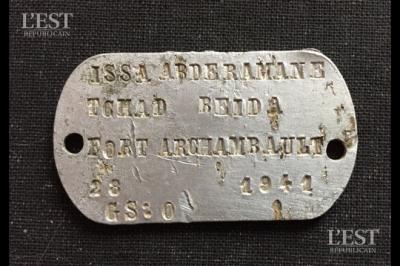 * CHAMPAGNEY - Plaque d’identité trouvée en forêt de la Nanue