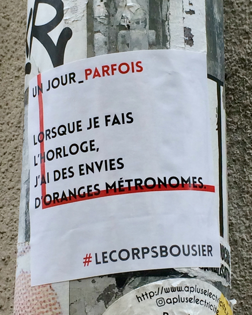 Poésies de la rue, signées Lecorpsbousier