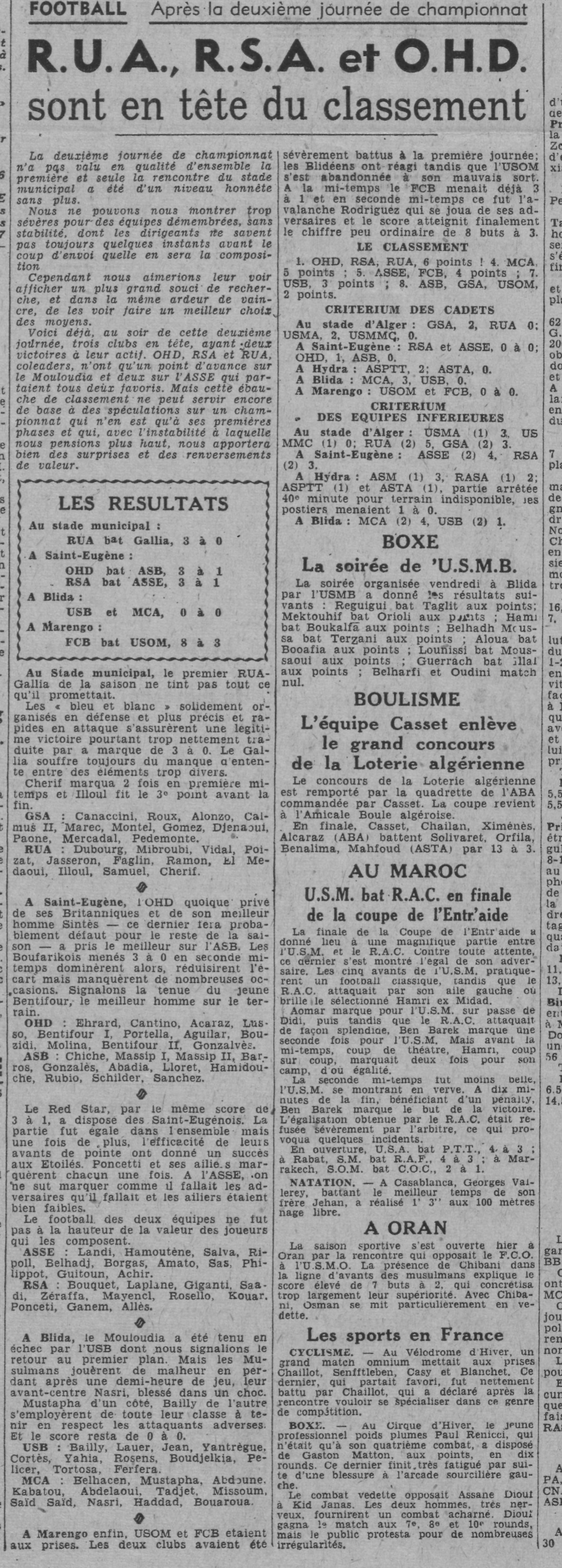 D 15.10.1944 Blida USB-MCA 0-0