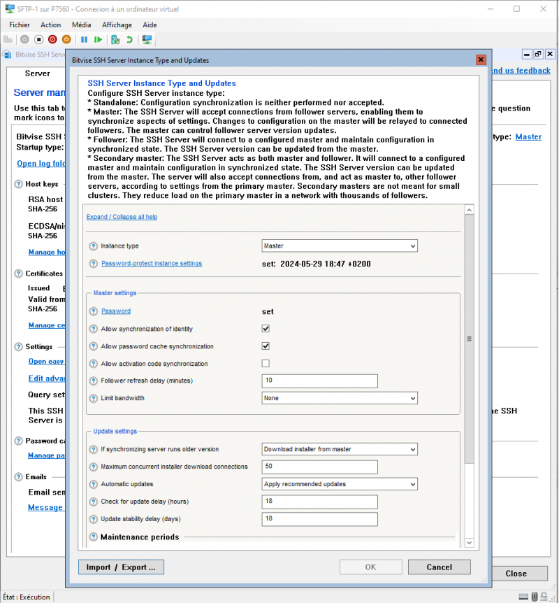 Configurer un serveur SFTP en failover sur Windows Serveur Core 2022
