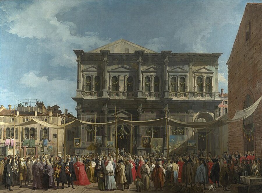 Peinture de Canaletto, peintre italien