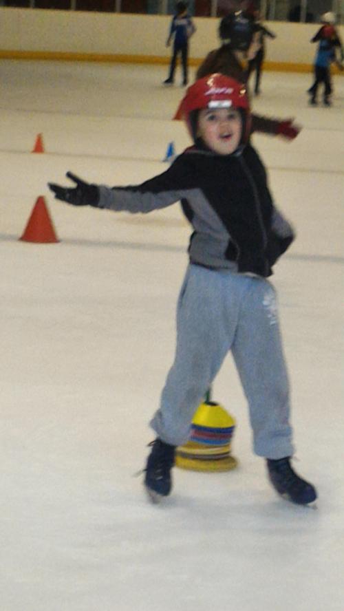 1ère séance de patinage...