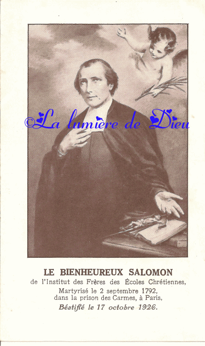 Prière du Bienheureux Salomon Leclercq