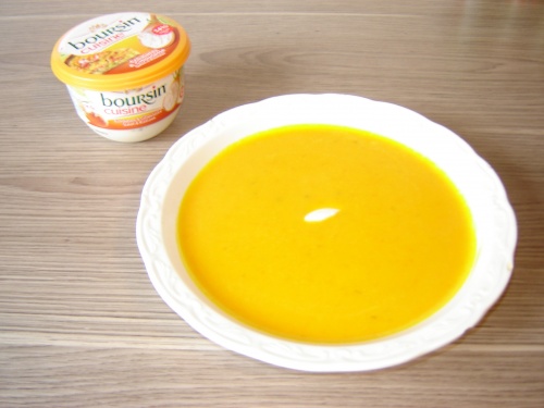 Velouté express de potimarron au boursin