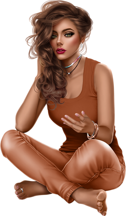 Tubes Femmes en Marron