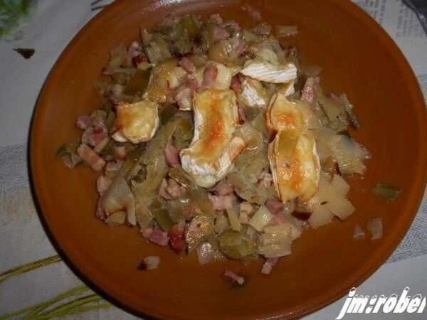 Recette Poireaux, camembert Normand «  Une tartiflette Normande