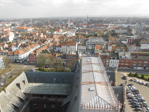 vue du toit de l'Hôtel de Ville et du quartier Saint-Pierre