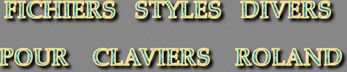 STYLES DIVERS CLAVIERS ROLAND SÉRIE 9518