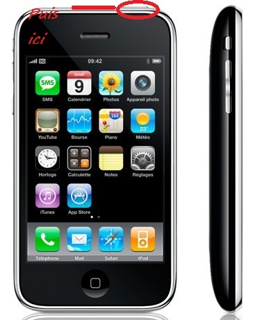 capture écran Iphone 3GS