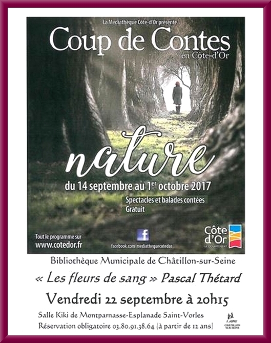 "Coups de contes" un spectacle proposé par la Bibliothèque Municipale de Châtillon sur Seine, salle Kiki de Montparnasse